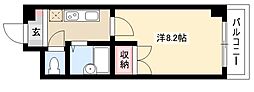 WESTIN星ケ丘 1Kの間取図画像