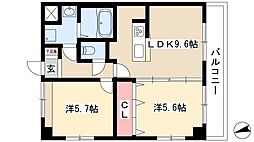 ベラヴィスタ神田 2LDKの間取図画像