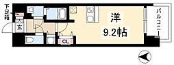 プレサンス久屋大通セントラルパーク ワンルームの間取図画像