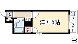 サンハイツ喜多山 1Kの間取図画像