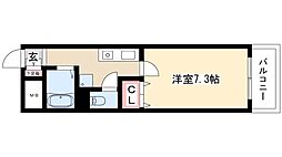 LAPIAS吹上 1Kの間取図画像