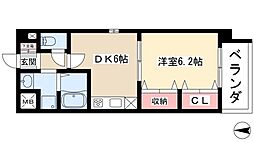 マメゾン 1DKの間取図画像