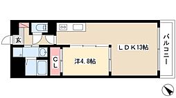 ルーエ千種 1LDKの間取図画像