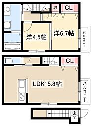 ブレス本山 2LDKの間取図画像