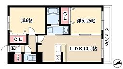 Droom京命 2LDKの間取図画像