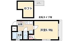 ｅ池下 4階1Kの間取り