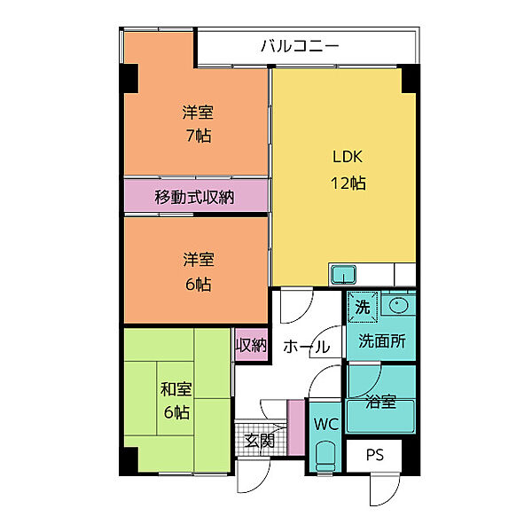 プレジデント高陽 505｜富山県富山市黒瀬北町2丁目(賃貸マンション3LDK・5階・75.66㎡)の写真 その2