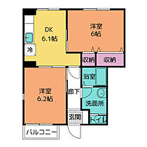 アルティ・プラーノI・II 2-101 ｜ 富山県富山市有沢（賃貸アパート2DK・1階・45.35㎡） その2