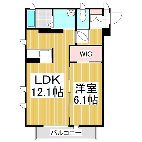 蟻ケ崎ヒルズ ｜長野県松本市蟻ケ崎3丁目(賃貸マンション1LDK・2階・45.60㎡)の写真 その2