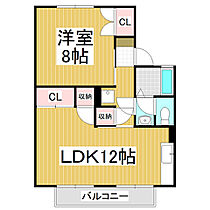 メゾンクレールB棟  ｜ 長野県松本市筑摩（賃貸アパート1LDK・1階・47.91㎡） その2