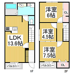 Cortile Y(コルティーレ ワイ) 3LDKの間取図画像