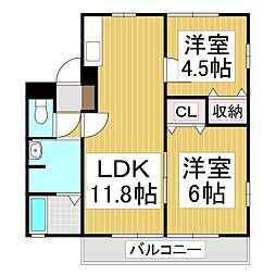 間取図画像 2LDK