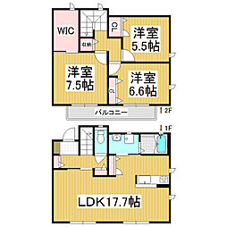 ヴィラ天矢館 3LDKの間取図画像