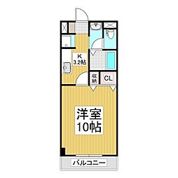 サン・ラザール 1Kの間取図画像