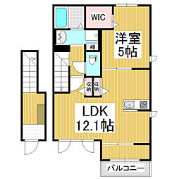 プティOIWAKE 1LDKの間取図画像