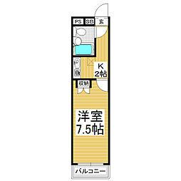 ピッコロソネハラ 1Kの間取図画像
