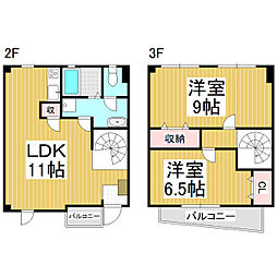 アパートメンツ凛 2LDKの間取図画像