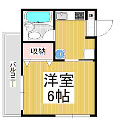 アスパイヤー下條 1Kの間取図画像