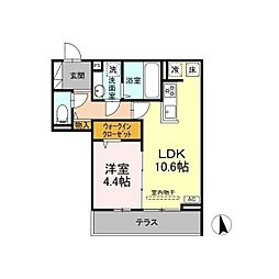 GRAND D-ROOM大手 1LDKの間取図画像