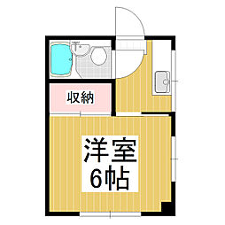 ブルーハイツ滝澤 1Kの間取図画像