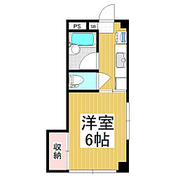 ヴィラ・ベルデ 1Kの間取図画像