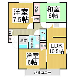 オリージャ寿 3LDKの間取図画像
