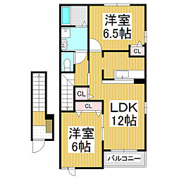 メゾン・グラース 2LDKの間取図画像
