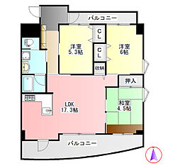 四季の里夏棟 3LDKの間取図画像