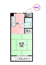 プロメッサ第一ビル 1DKの間取図画像