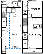 ガレージハウスコスモ　Ａ棟 2 ｜ 静岡県浜松市中央区和田町538-3（賃貸タウンハウス1LDK・1階・74.88㎡） その2