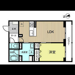 LAPEACE連坊 1LDKの間取図画像