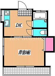 グレース前原 1DKの間取図画像