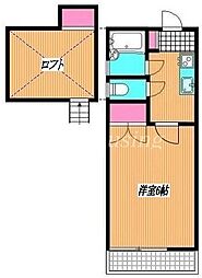 JR中央本線 吉祥寺駅 徒歩4分の賃貸アパート 2階1Kの間取り