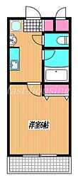 JR中央本線 吉祥寺駅 徒歩6分の賃貸アパート 2階1Kの間取り