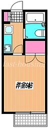 クレール三鷹台富澤三鷹寮 1Kの間取図画像