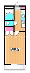 アンプルールブワルフレ 1Kの間取図画像