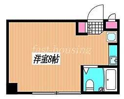 弥生ハイム ワンルームの間取図画像