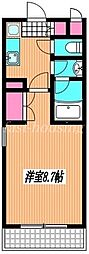 ルヴェール多磨 1Kの間取図画像