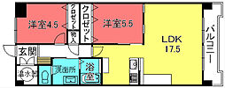 メゾン・トレゾール 2LDKの間取図画像