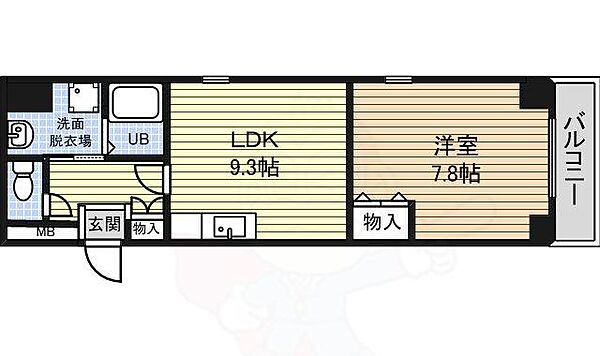 愛知県名古屋市瑞穂区本願寺町２丁目(賃貸マンション1LDK・5階・40.83㎡)の写真 その2