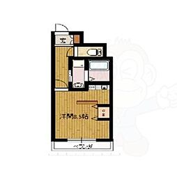 プランドールごきそ 1DKの間取図画像