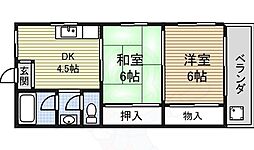 ニュー大久手マンション 2DKの間取図画像