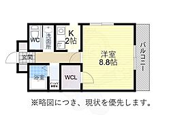 プランドール桜台 1Kの間取図画像