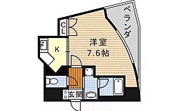 パックス荒畑2 1Kの間取図画像
