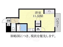 マンション悠山 ワンルームの間取図画像