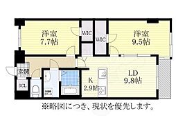 S-RESIDENCE神沢afford 2LDKの間取図画像