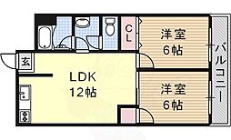 葛岡マンション 2LDKの間取図画像