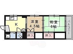 不二ビル 2Kの間取図画像