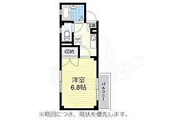 メゾン大広 1Kの間取図画像