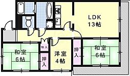 ラクラッシィ社ヶ丘 3LDKの間取図画像